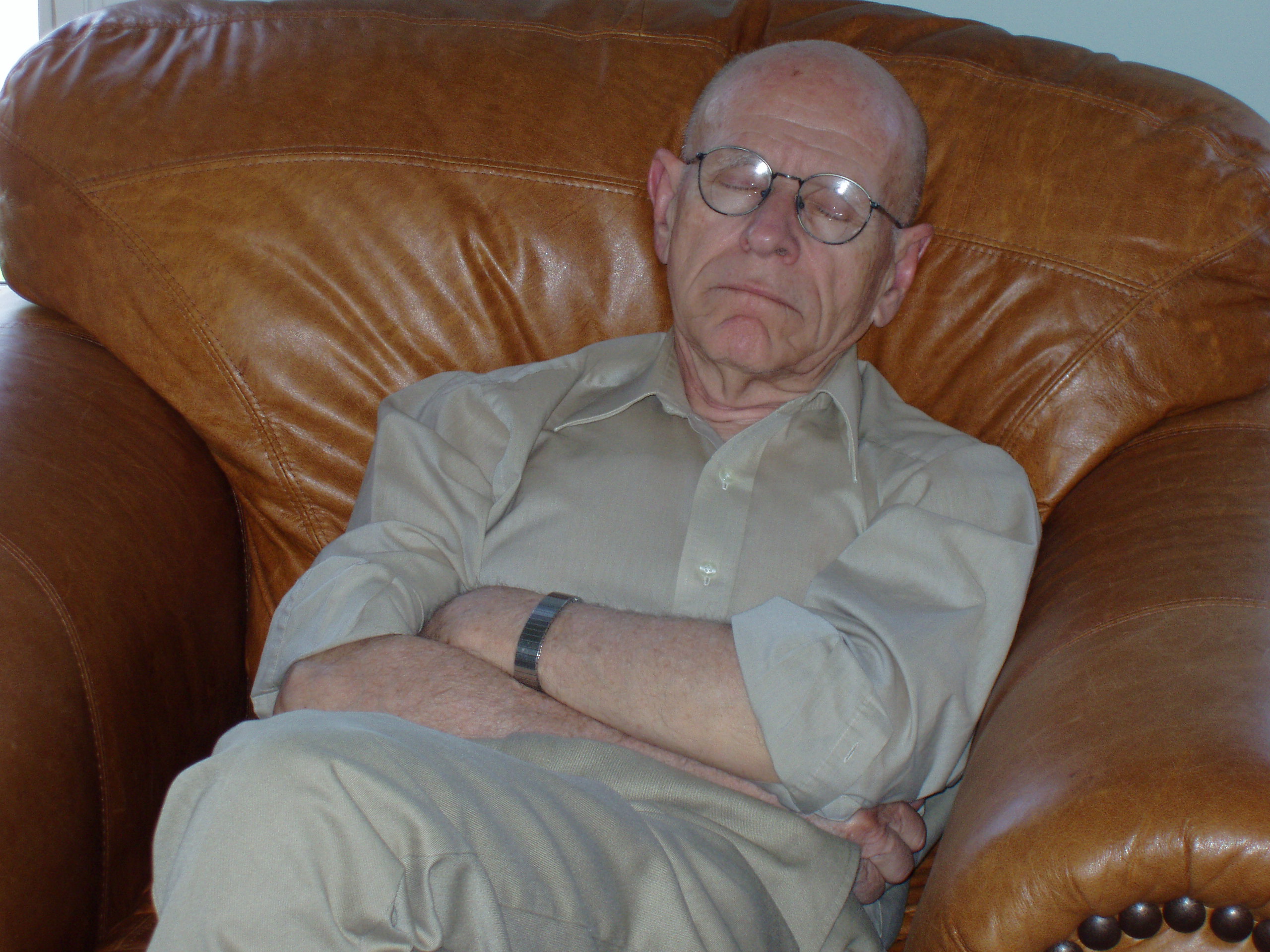 Max Mathews napping in Dr. Boulanger's studio